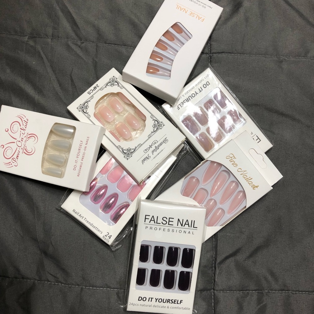 False Nails Multiple Colors and Styles Press On Do It Yourself 7 Sets